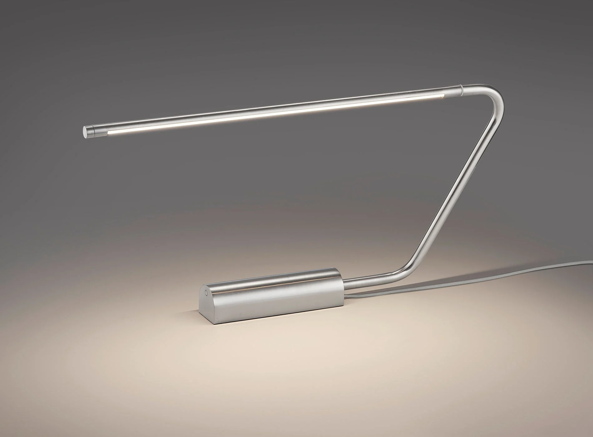 Lámpara de sobremesa Trio Olea LED níquel mate táctil 33cm 5