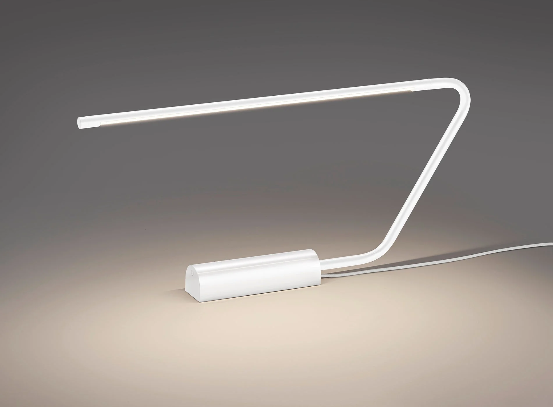 Lámpara de sobremesa Trio Olea LED blanco mate táctil 33cm 5