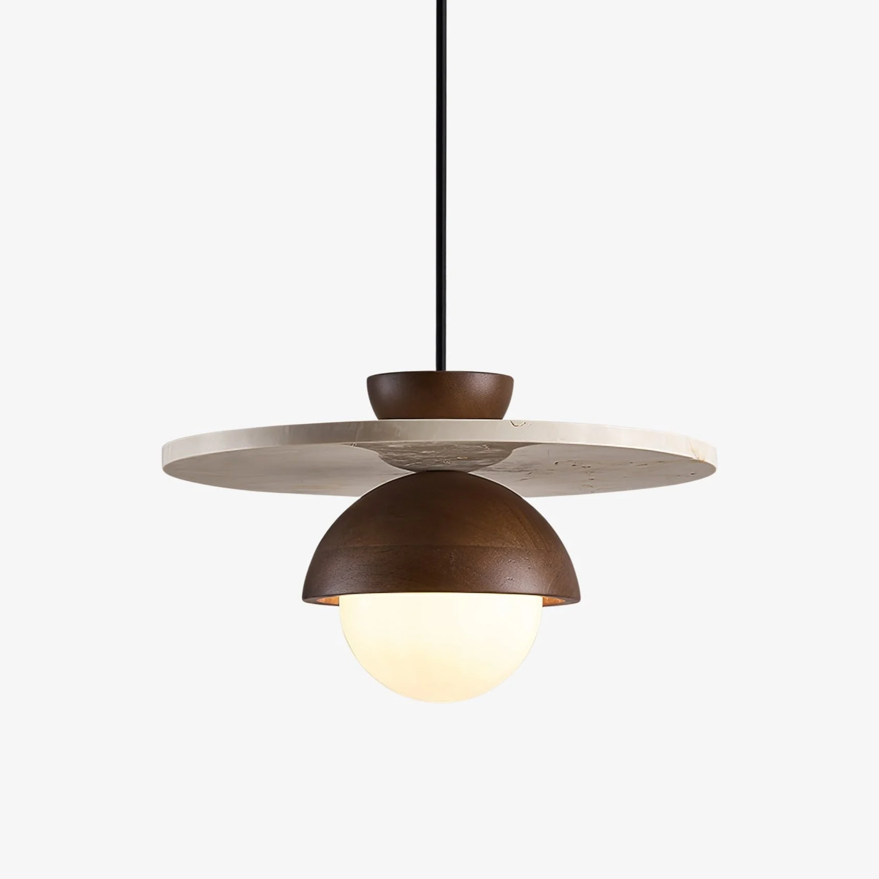 Vera Travertino Cristal Colgante Luz Diseño
