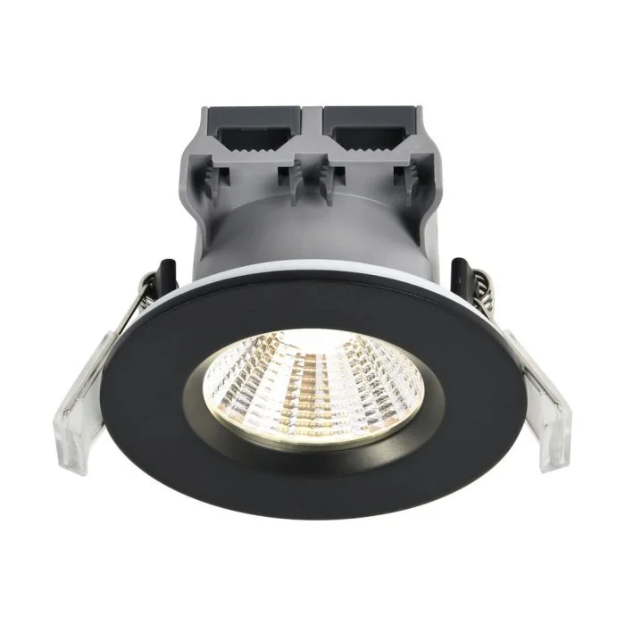 Multipack 3x Nordlux Downlight Fremont Metal Negro 4.5W 345lm 36D - 827 Luz Muy Cálida | 85mm - IP65 - Regulable