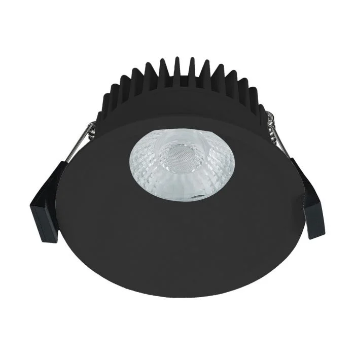 Nordlux Downlight Albric Aluminium Negro 8W 590lm 38D - 927 | 90mm - IP44 - Mejor Reproducción De Color - Regulable