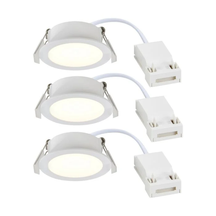 Multipack 3x Nordlux Downlight Olea Blanco 4.4W 345lm 110D - 930 | 68mm - IP65 - Mejor Reproducción De Color