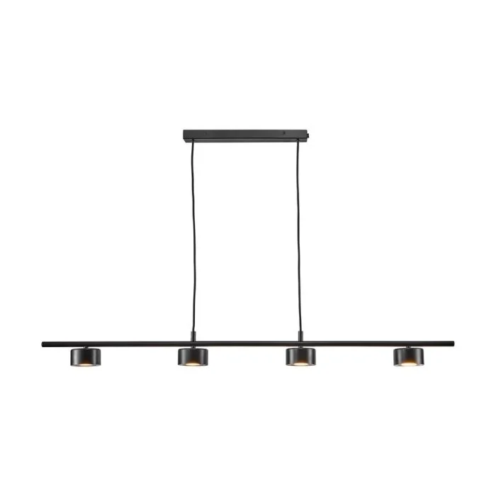 Nordlux Techo Foco Clyde Metal Negro 16W 1180lm - 827 Luz Muy Cálida | IP20 - 3 Pasos Regulable