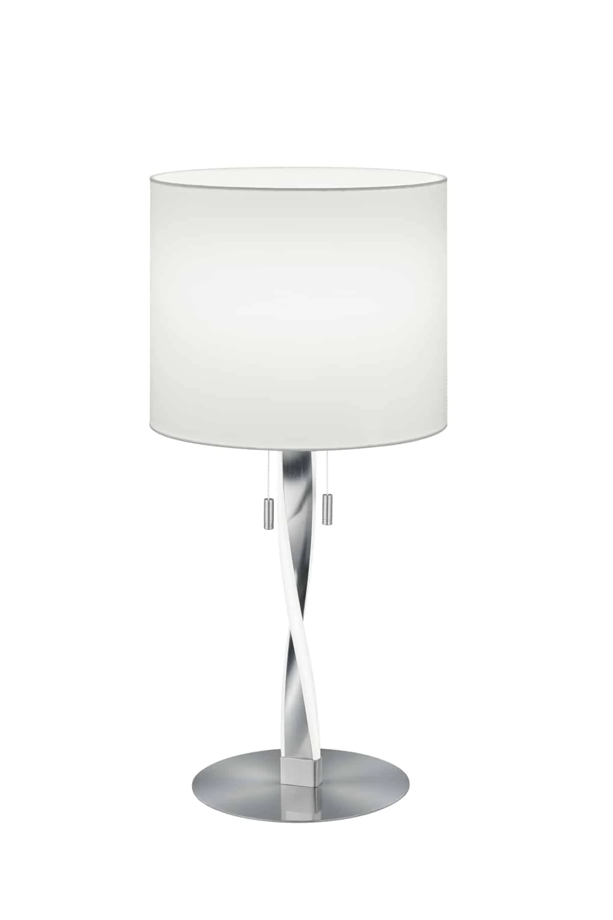 Lámpara de sobremesa grande Trio Nandor LED 2 luces níquel mate 3000K 62cm 575310307
