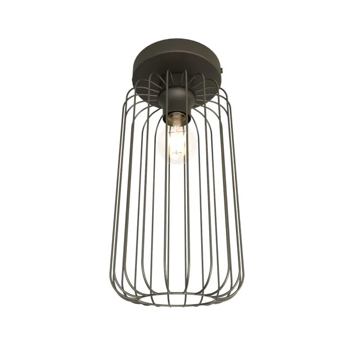 Emibig Luz de techo Barn Acero Negro | Apta para 1x E27 - Max 15W