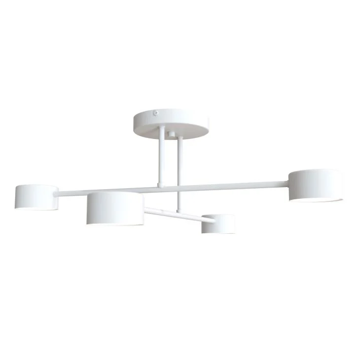Emibig Luz de techo Halo Acero Blanco | Apta para 4x GX53 - Max 8W