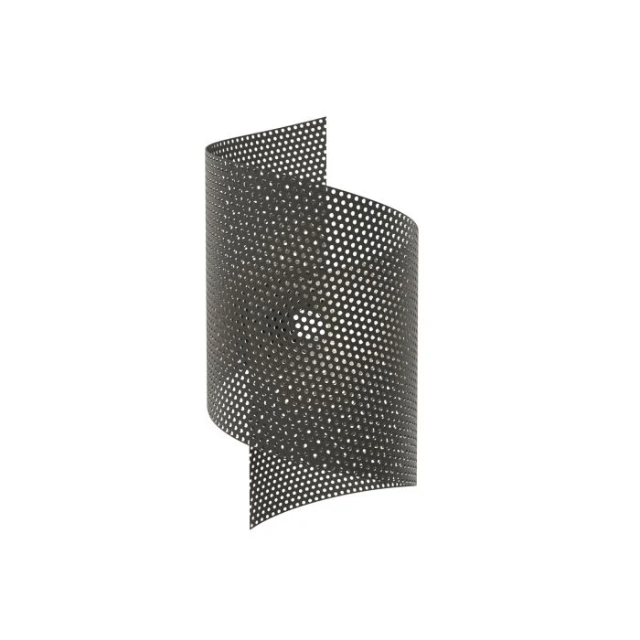 Emibig Luz De Pared Espiral Acero Negro | Apta para 1x G9 - Max 8W