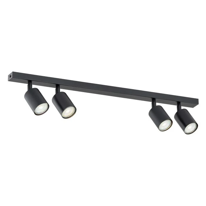 Emibig Luz de techo Flash Acero Negro | Apta para 4x GU10 - Max 8W