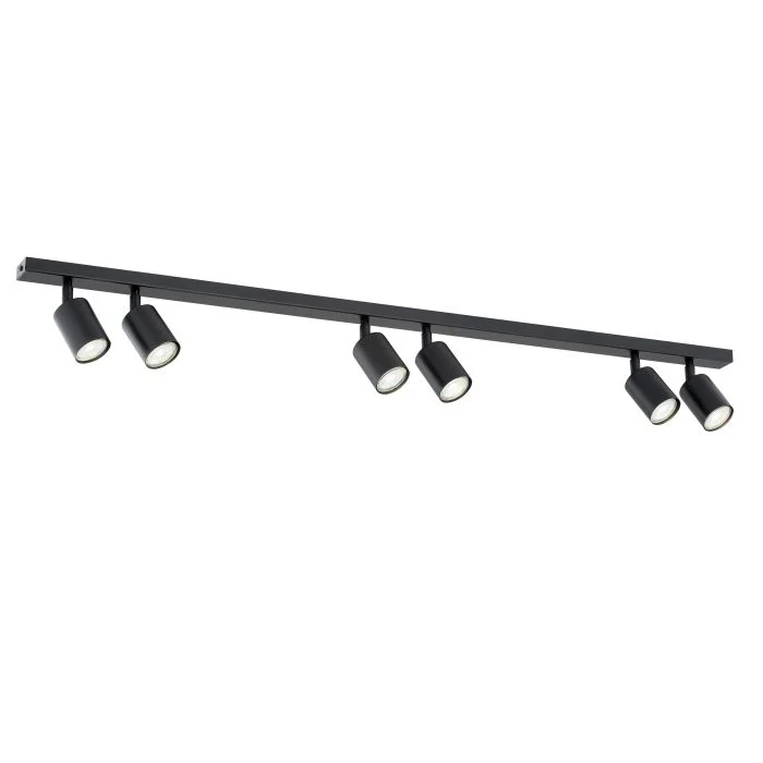 Emibig Luz de techo Flash Acero Negro | Apta para 6x GU10 - Max 8W