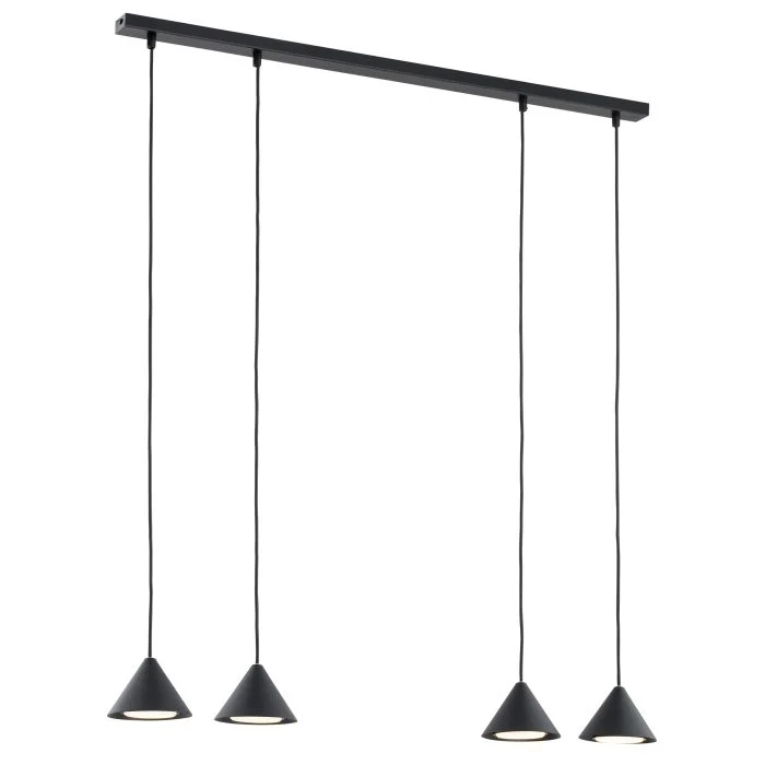Emibig Colgante De Luz Elit Acero Negro | Apta para 4x GX53 - Max 12W