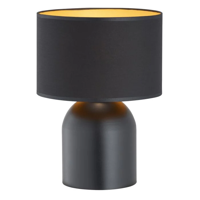 Emibig Lámpara De Mesa Aspen Acero Negro | Apta para 1x E27 - Max 15W