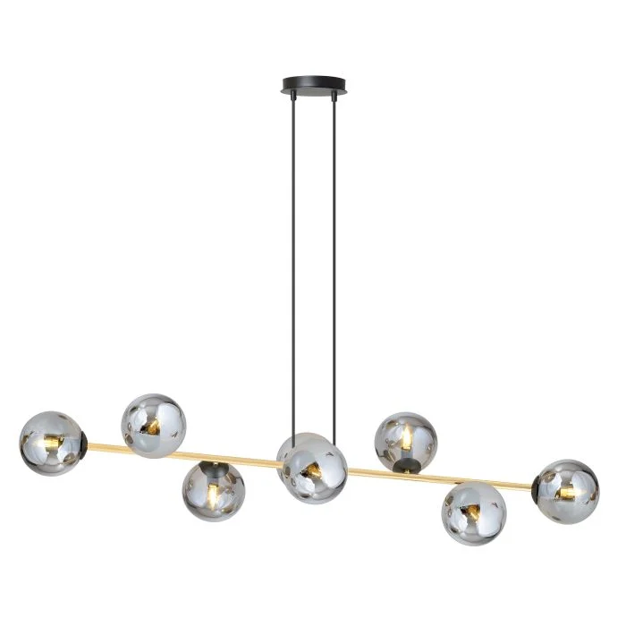 Emibig Colgante De Luz Gravity Acero Negro | Apta para 8x E14 - Max 10W