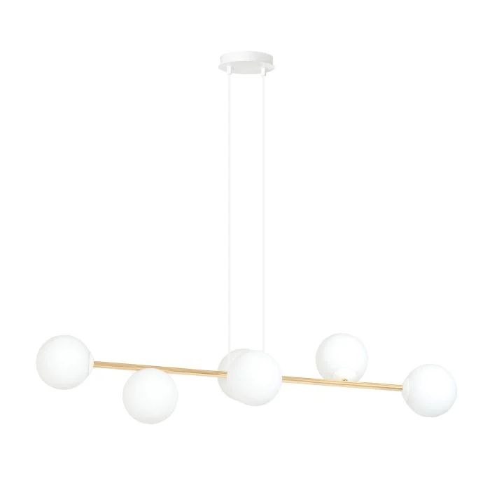 Emibig Colgante De Luz Gravity Acero Blanco | Apta para 6x E14 - Max 10W