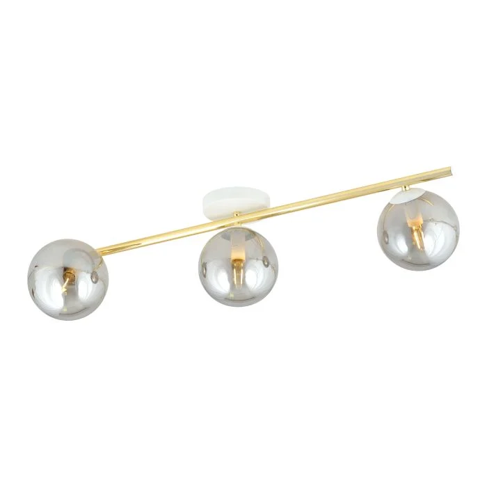 Emibig Luz de techo Splendi Acero Blanco | Apta para 3x E14 - Max 10W