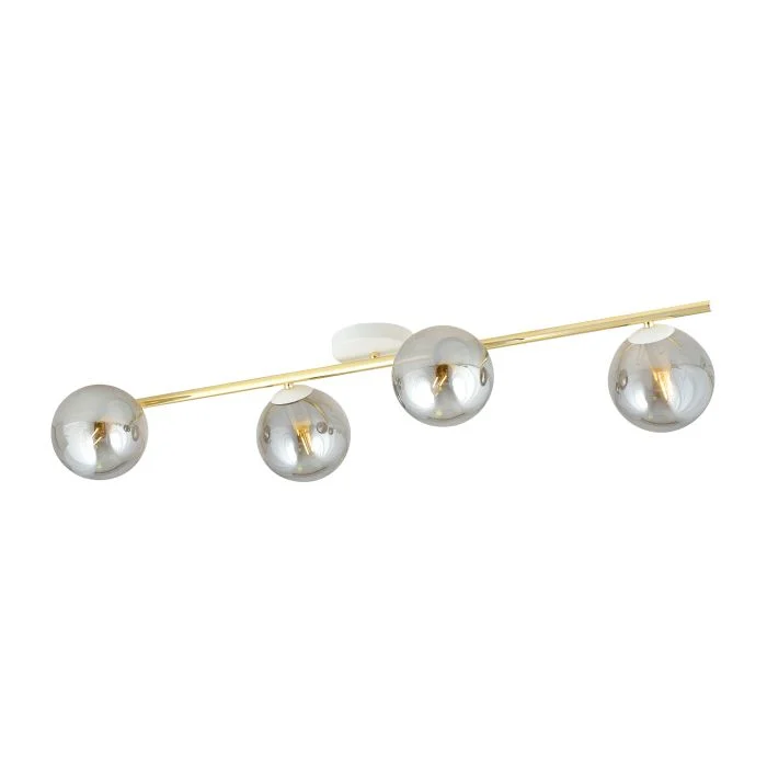 Emibig Luz de techo Splendi Acero Blanco | Apta para 4x E14 - Max 10W