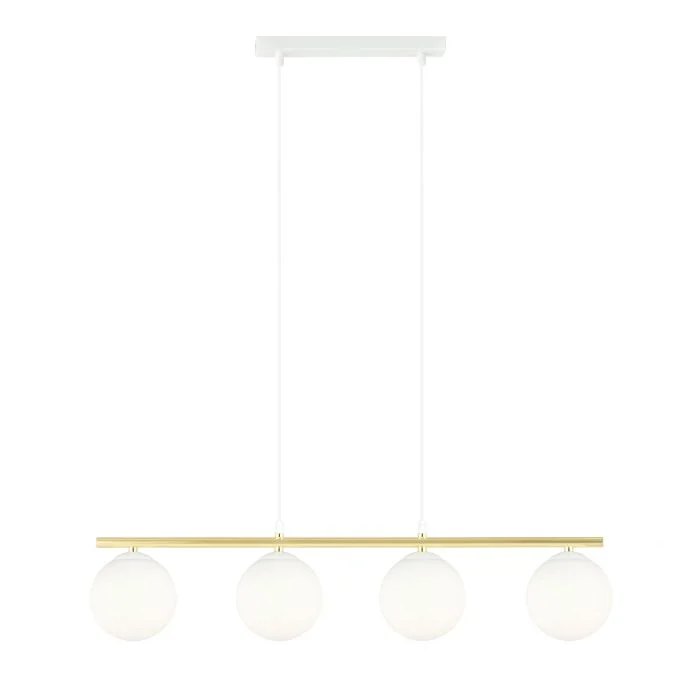 Emibig Colgante De Luz Allora Acero Blanco | Apta para 4x E14 - Max 10W