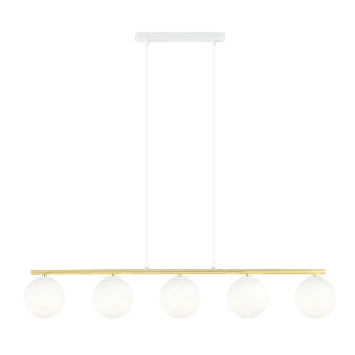 Emibig Colgante De Luz Allora Acero Blanco | Apta para 5x E14 - Max 10W