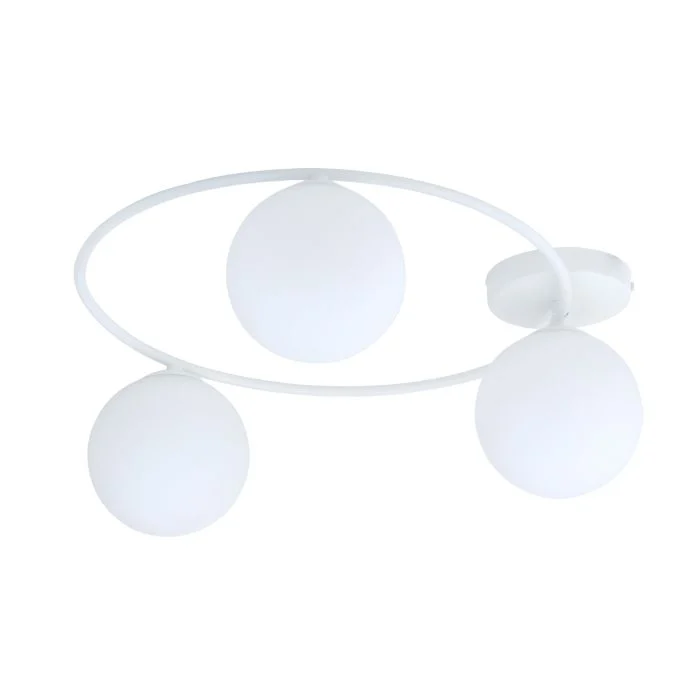 Emibig Luz de techo Sopra Acero Blanco | Apta para 3x E14 - Max 10W