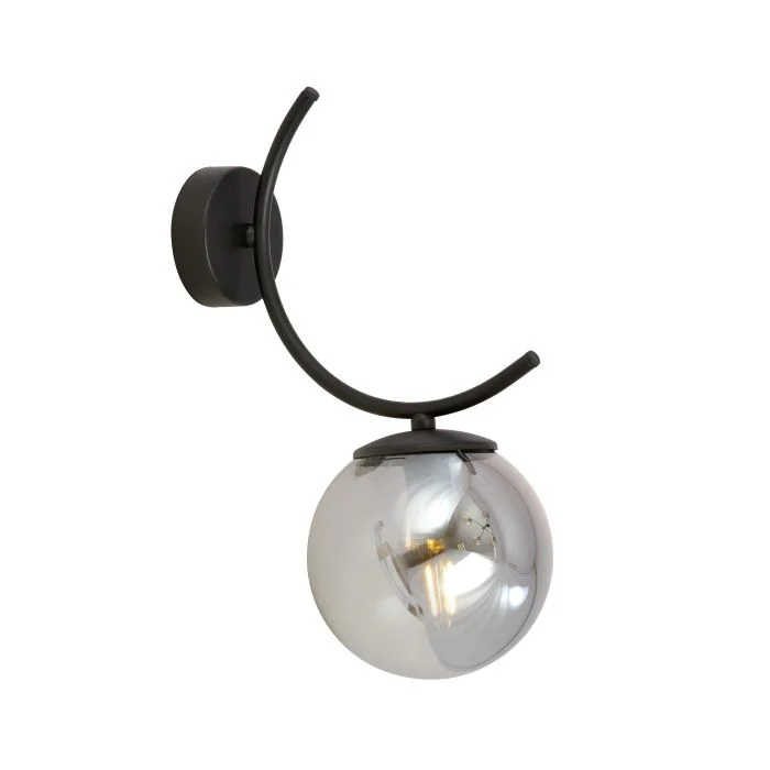 Emibig Luz De Pared Boston Acero Negro | Apta para 1x E14 - Max 10W