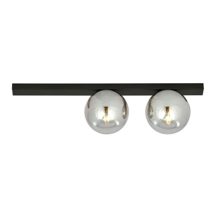 Emibig Luz de techo Fit Acero Negro | Apta para 2x E14 - Max 10W