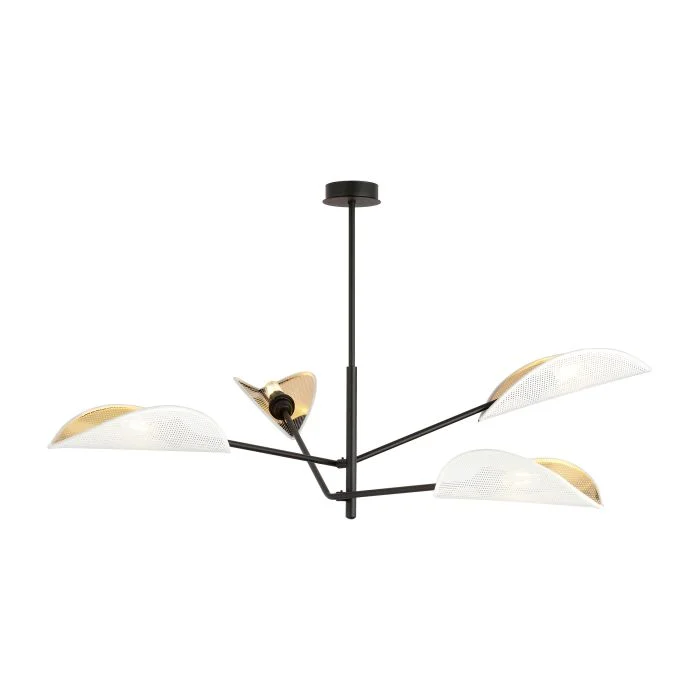 Emibig Luz de techo Vene Acero Negro | Apta para 4x E14 - Max 10W