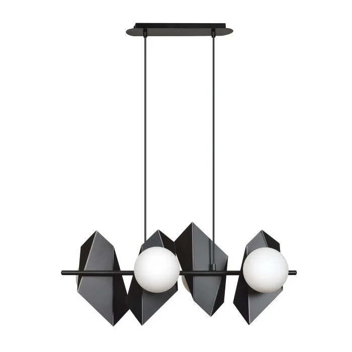 Emibig Colgante De Luz Drifton Acero Negro | Apta para 4x E14 - Max 10W