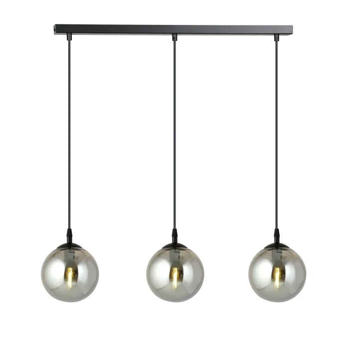 Emibig Colgante De Luz Cosmo Acero Negro | Apta para 3x E14 - Max 10W