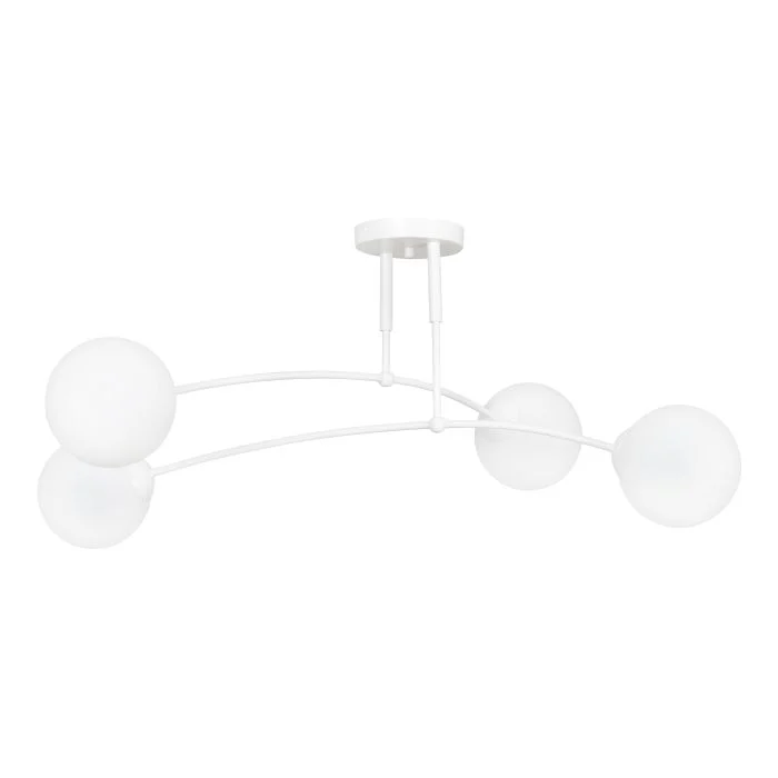 Emibig Luz de techo Pregos Acero Blanco | Apta para 4x E14 - Max 10W