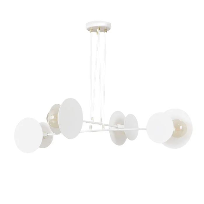 Emibig Colgante De Luz Idea Acero Blanco | Apta para 4x E27 - Max 10W
