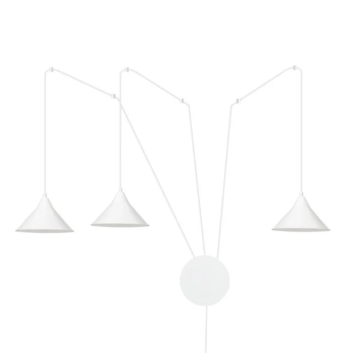 Emibig Colgante De Luz Abramo Acero Blanco | Apta para 3x E27 - Max 15W