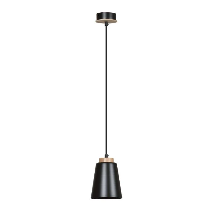 Emibig Colgante De Luz Bolero Acero Negro | Apta para 1x E27 - Max 15W