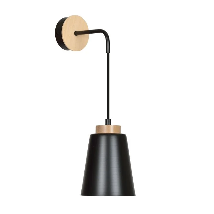 Emibig Luz De Pared Bolero Acero Negro | Apta para 1x E27 - Max 15W
