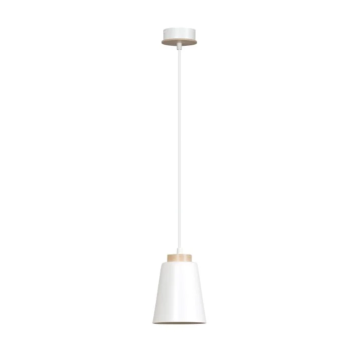 Emibig Colgante De Luz Bolero Acero Blanco | Apta para 1x E27 - Max 15W