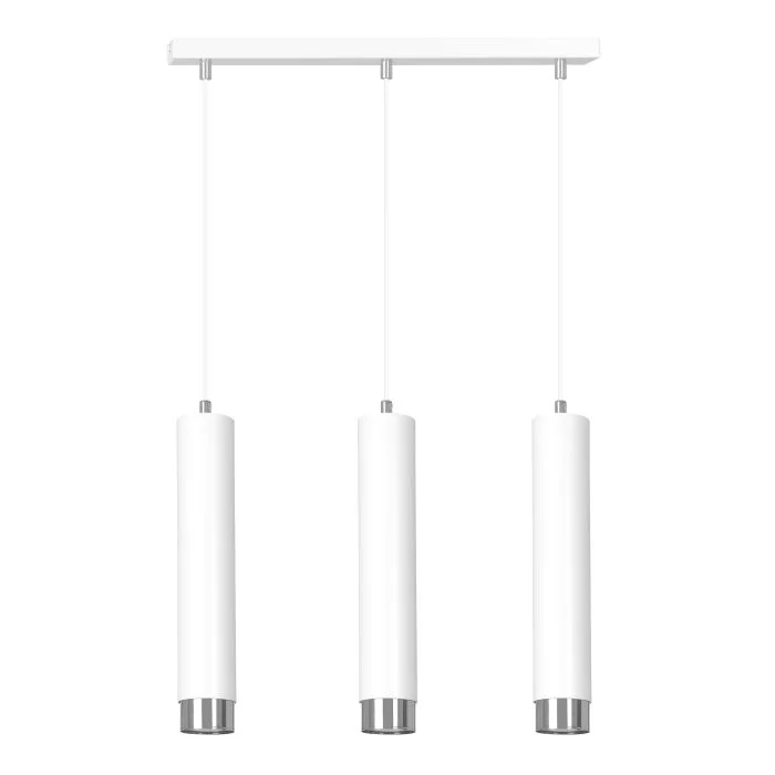 Emibig Colgante De Luz Kibo Acero Blanco | Apta para 3x GU10 - Max 10W