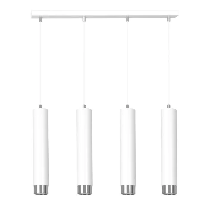 Emibig Colgante De Luz Kibo Acero Blanco | Apta para 4x GU10 - Max 10W