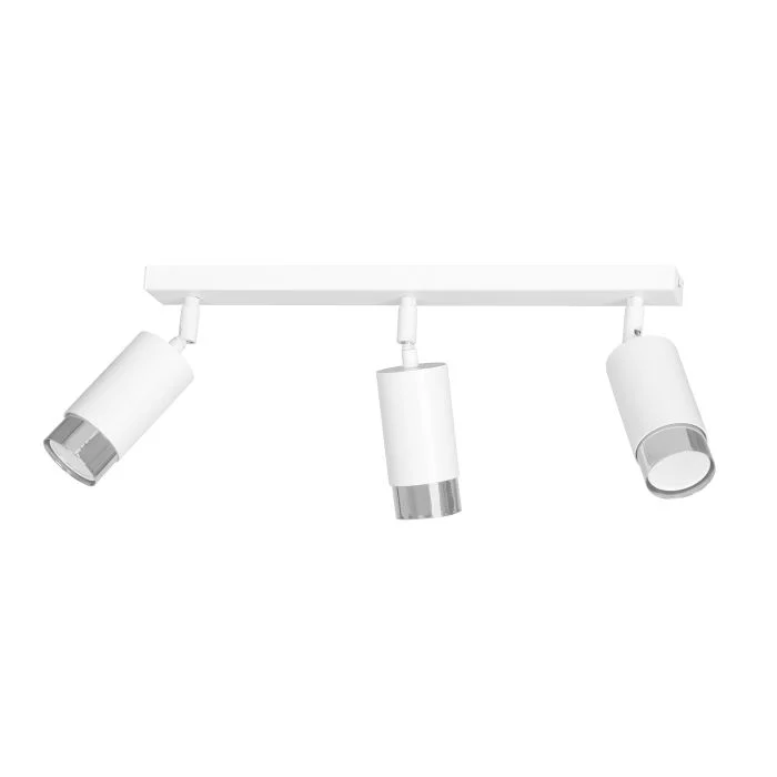 Emibig Luz de techo Hiro Acero Blanco | Apta para 3x GU10 - Max 10W