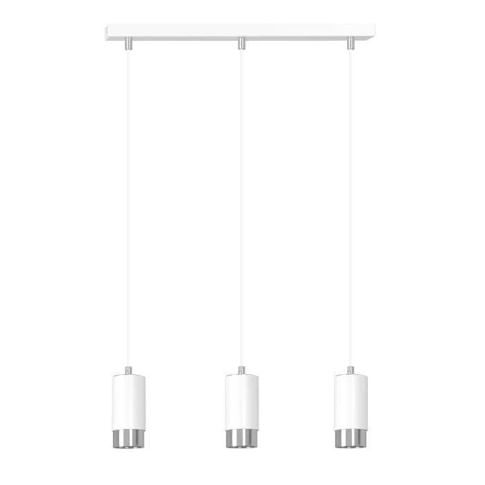 Emibig Colgante De Luz Fumiko Acero Blanco | Apta para 3x GU10 - Max 10W