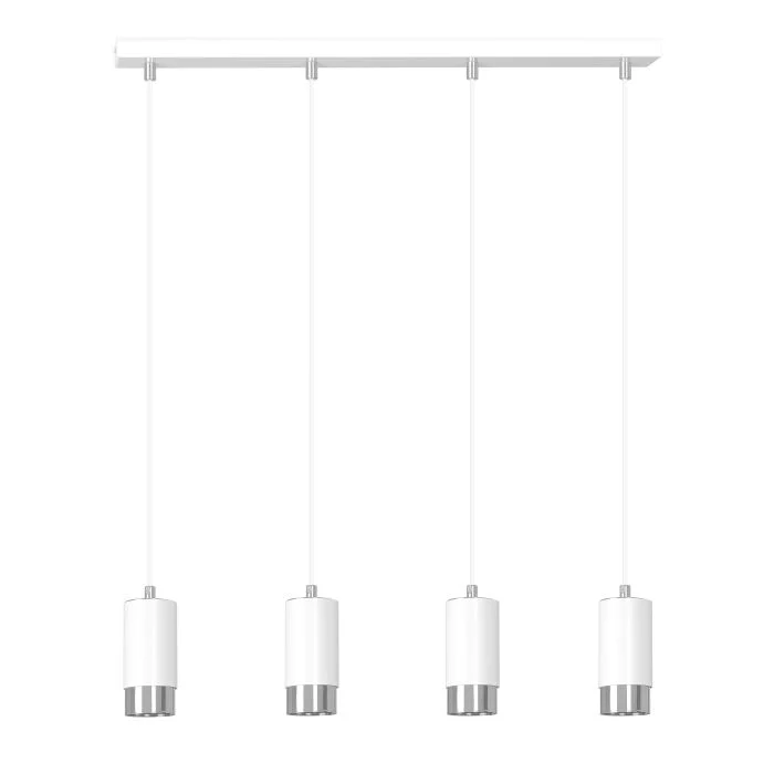 Emibig Colgante De Luz Fumiko Acero Blanco | Apta para 4x GU10 - Max 10W