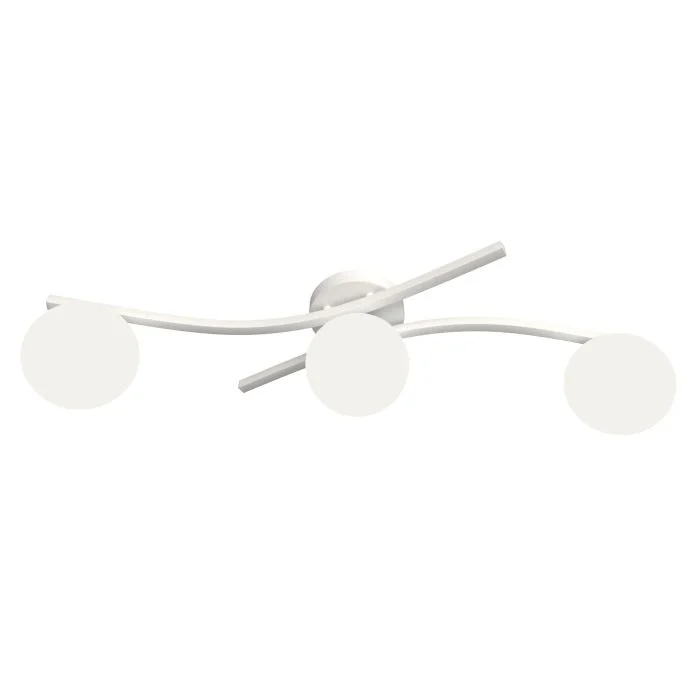 Emibig Luz de techo Opus Acero Blanco | Apta para 3x E14 - Max 10W