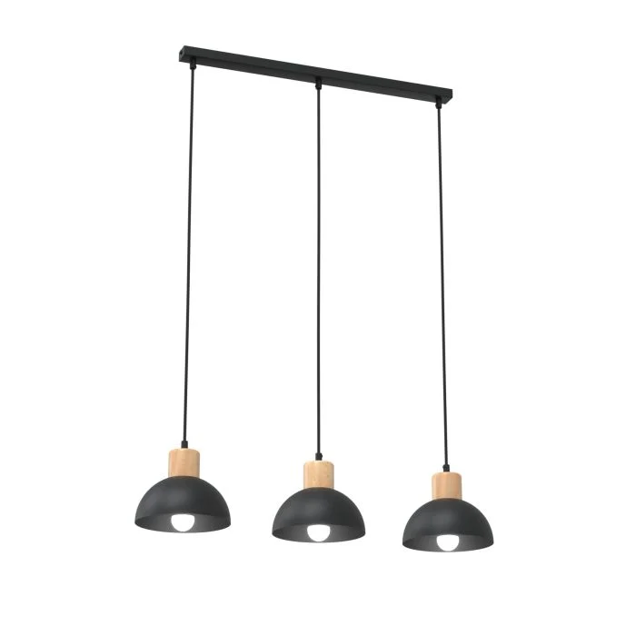 Emibig Luz de techo Seco Acero Negro | Apta para 2x E27 - Max 15W