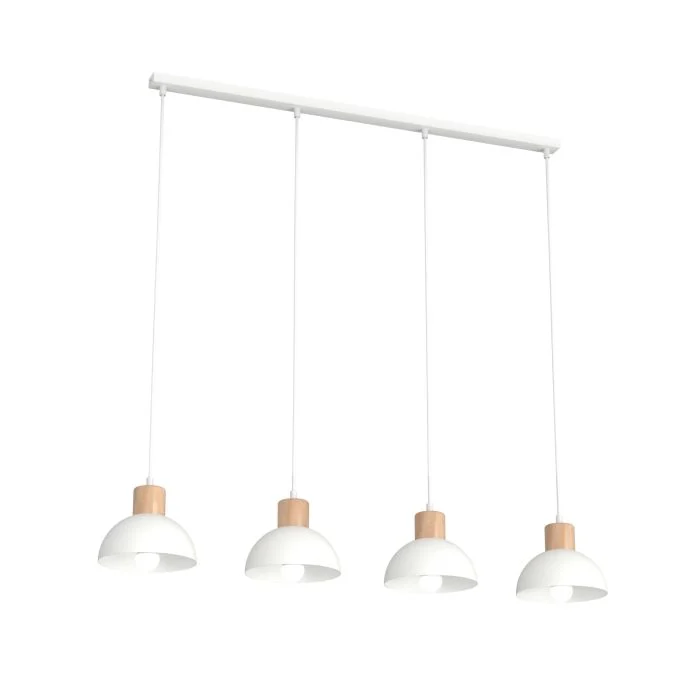 Emibig Luz de techo Seco Acero Blanco | Apta para 4x E27 - Max 15W