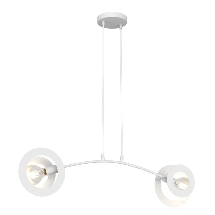 Emibig Colgante De Luz Euforia Acero Blanco | Apta para 2x E27 - Max 15W