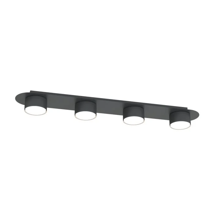 Emibig Luz de techo Diaz Acero Negro | Apta para 4x GX53 - Max 12W