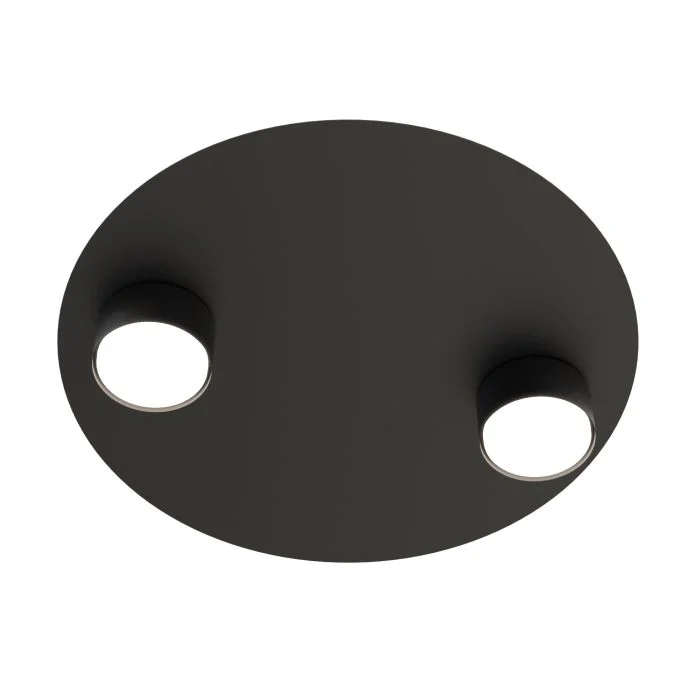 Emibig Luz de techo Bolx Acero Negro | Apta para 2x GX53 - Max 12W