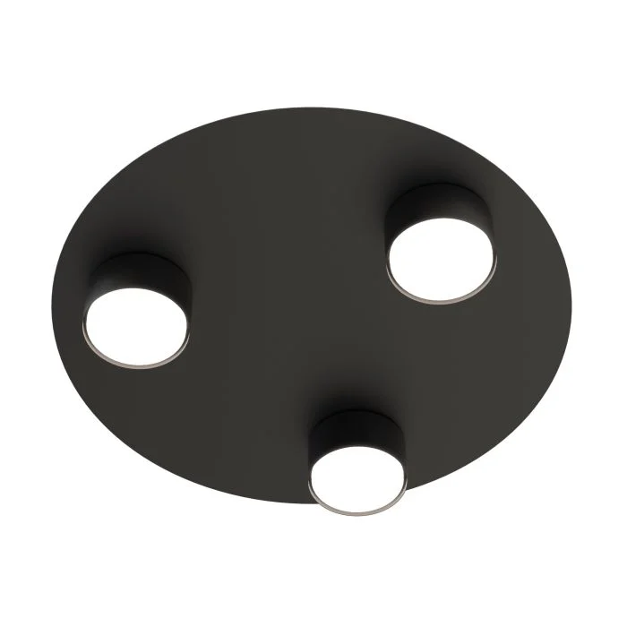 Emibig Luz de techo Bolx Acero Negro | Apta para 3x GX53 - Max 12W