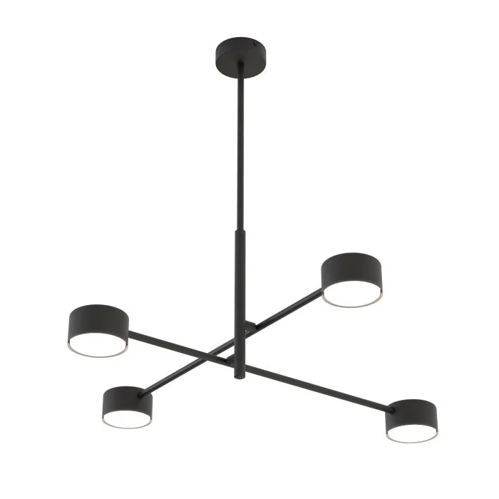 Emibig Luz de techo Natsu Acero Negro | Apta para 4x GX53 - Max 12W