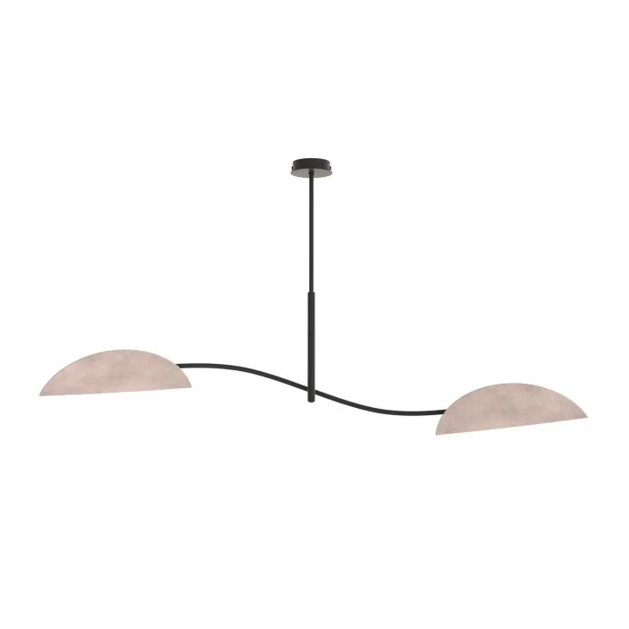Emibig Luz de techo Lotus Acero Negro | Apta para 2x E14 - Max 10W