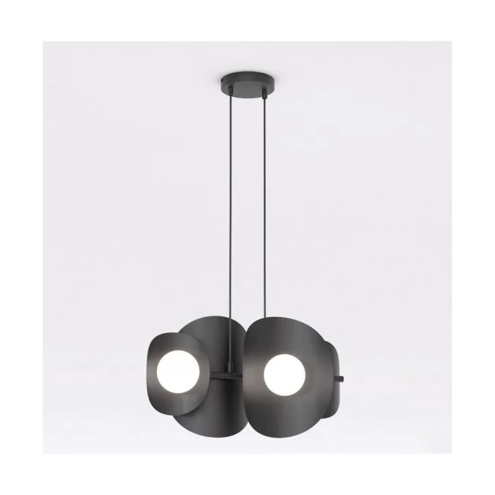 Emibig Colgante De Luz Elementi Acero Negro | Apta para 4x G9 - Max 8W