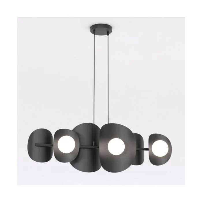 Emibig Colgante De Luz Elementi Acero Negro | Apta para 6x G9 - Max 8W