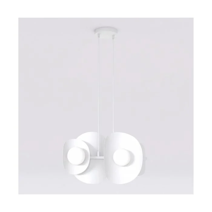 Emibig Colgante De Luz Elementi Acero Blanco | Apta para 4x G9 - Max 8W